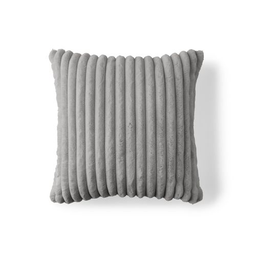 Sierra - Coussin - En Fausse Fourrure Côtelé - 60x60 Cm