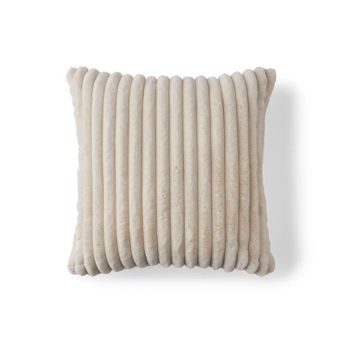 Sierra - Coussin - En Fausse Fourrure Côtelé - 60x60 Cm