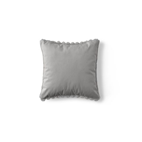 Pampelune - Coussin - En Fausse Fourrure Côtelé Et Velours - 40x40 Cm