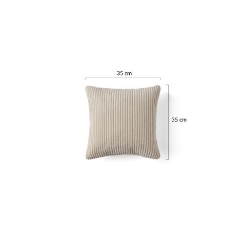 Pivoine - Coussin - En Velours Côtelé - 35x35 Cm