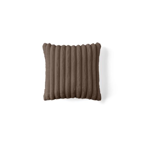 Laponie - Coussin - En Fausse Fourrure Côtelé - 40x40 Cm