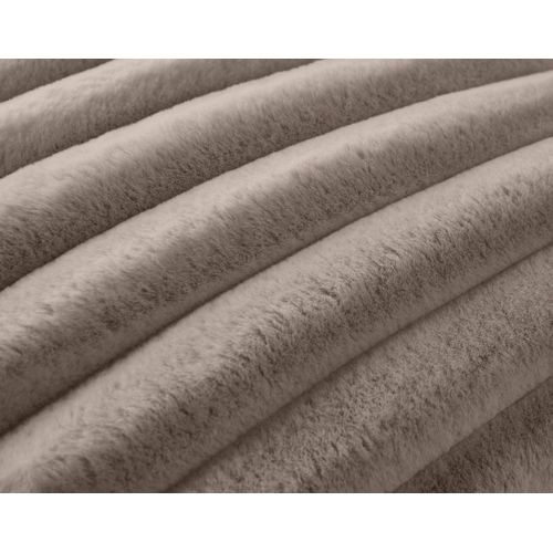 Laponie - Coussin - En Fausse Fourrure Côtelé - 40x40 Cm