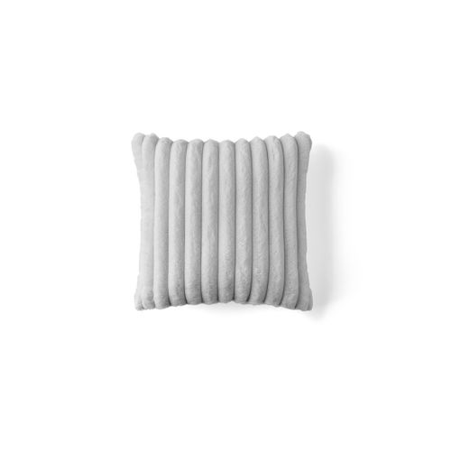 Laponie - Coussin - En Fausse Fourrure Côtelé - 40x40 Cm