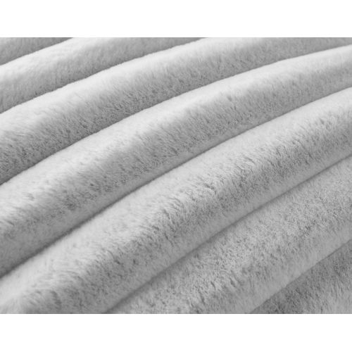 Laponie - Coussin - En Fausse Fourrure Côtelé - 40x40 Cm