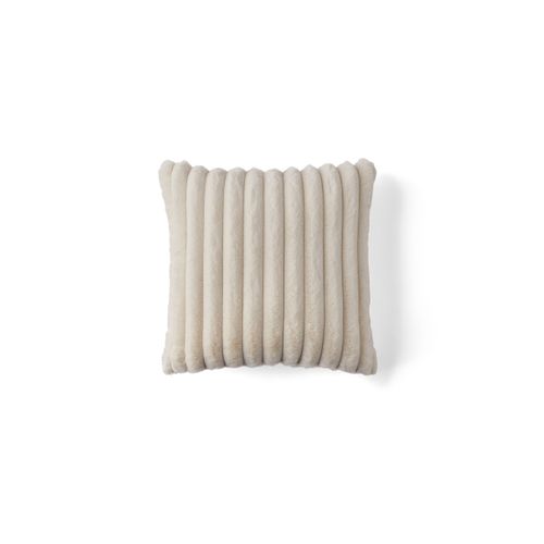 Laponie - Coussin - En Fausse Fourrure Côtelé - 40x40 Cm