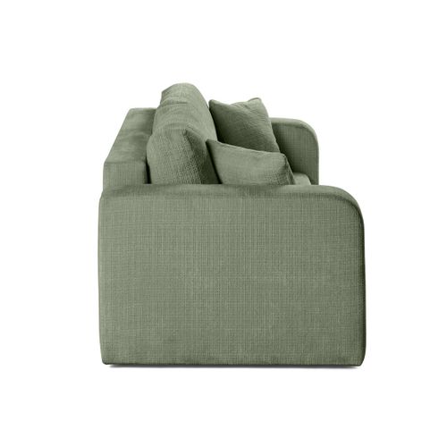 Miro - Canapé Droit 2 Places - En Velours Texturé Vert Sauge