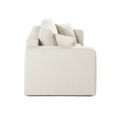 Topaze - Canapé Droit 2 Places - En Tissu Bouclette