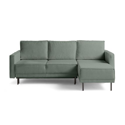 Charlie - Canapé D'angle Réversible 4 Places - Convertible Avec Coffre - En Tissu