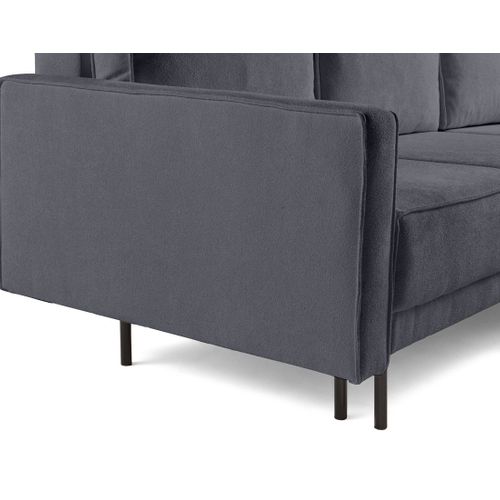 Charlie - Canapé D'angle Réversible 4 Places - Convertible Avec Coffre - En Tissu