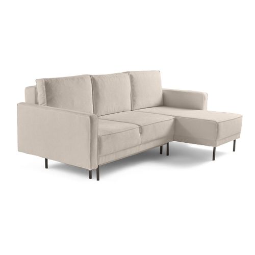 Charlie - Canapé D'angle Réversible 4 Places - Convertible Avec Coffre - En Tissu