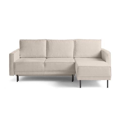 Charlie - Canapé D'angle Réversible 4 Places - Convertible Avec Coffre - En Tissu