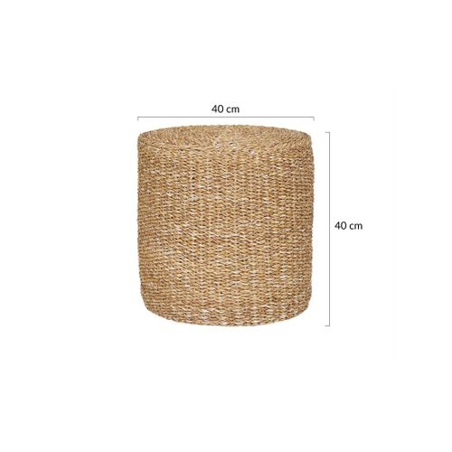 Jenna - Pouf - En Jute Naturelle