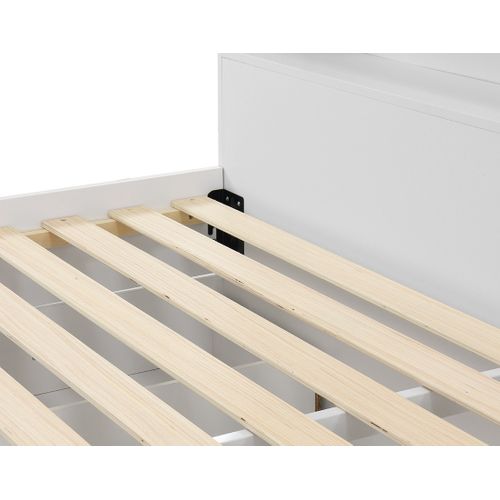 Andrea - Lit Avec Rangements - 180x200 Cm - Sommier Inclus - Bois