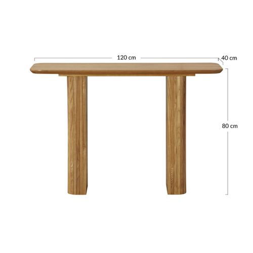 Milazzo - Console - Bois Plaqué Chêne Et Cannage - 120 Cm