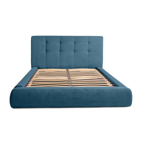 Onyx - Lit Coffre - 180x200 Cm - En Velours Côtelé - Sommier Inclus