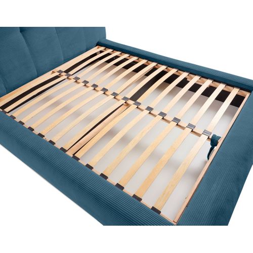 Onyx - Lit Coffre - 180x200 Cm - En Velours Côtelé - Sommier Inclus