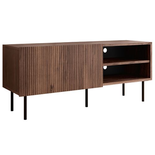 Franco - Meuble TV - Effet Bois - 2 Portes Et 2 Niches - 150 Cm