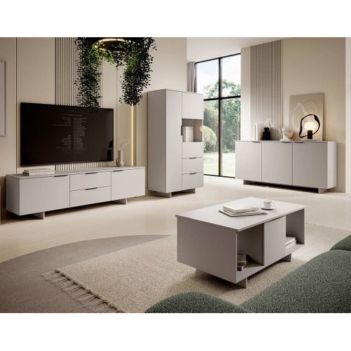 Canterbury - Buffet Bas - 3 Portes - Beige - 3 Portes - 180 Cm