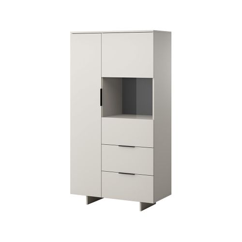 Canterbury - Vitrine - Beige - 2 Portes Et 2 Tiroirs - 170 Cm