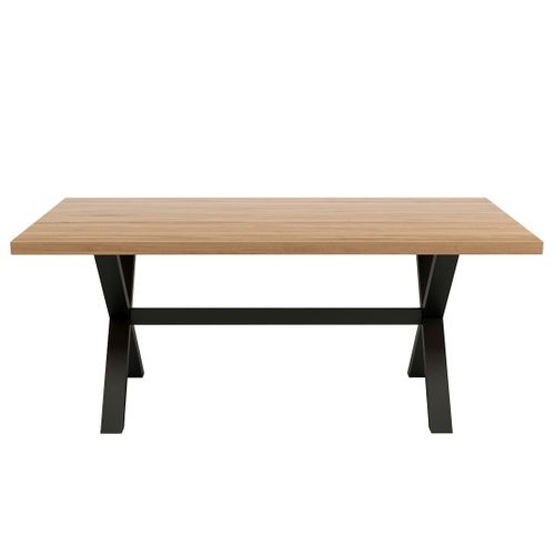 Woody - Table à Manger - Chêne Et Hêtre Massif - 180 Cm