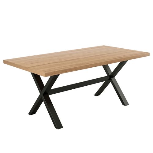 Woody - Table à Manger - Chêne Et Hêtre Massif - 180 Cm