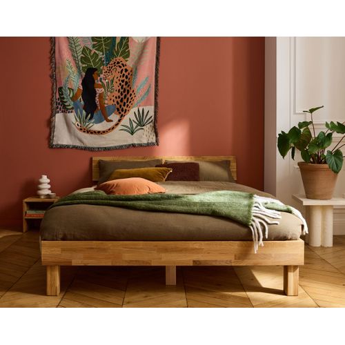 Bonnie - Cadre De Lit - 140x200 Cm - Chêne Massif