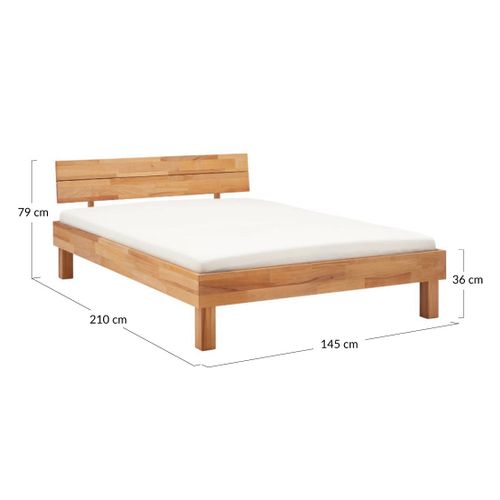 Bonnie - Cadre De Lit - 140x200 Cm - Chêne Massif