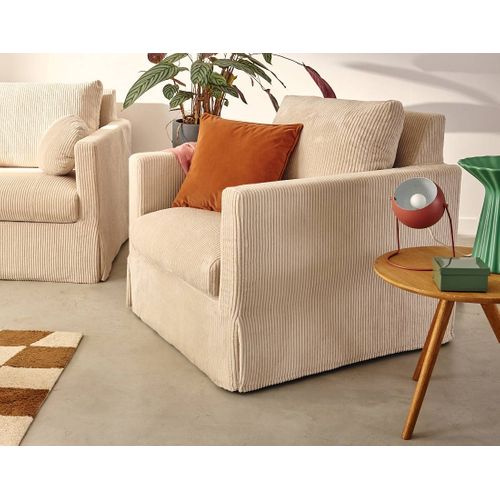 Serena - Housse En Velours Côtelé Pour Fauteuil