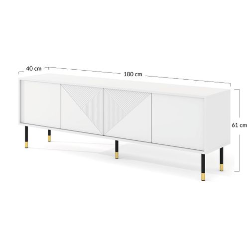 Kirua - Meuble TV - 4 Portes - 180 Cm