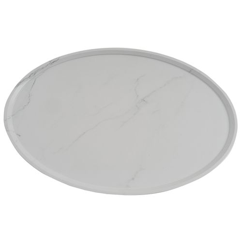 Helsinki - Table Basse - Effet Marbre - 80 Cm Blanc