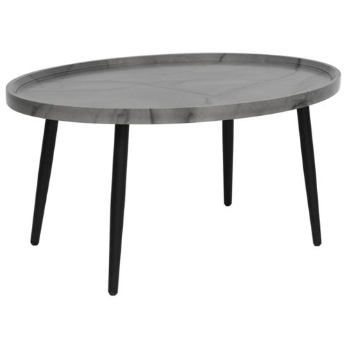 Helsinki - Table Basse - Effet Marbre - 80 Cm Gris