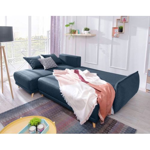 Lena - Canapé D'angle Réversible Convertible - 4 Places - Style Scandinave