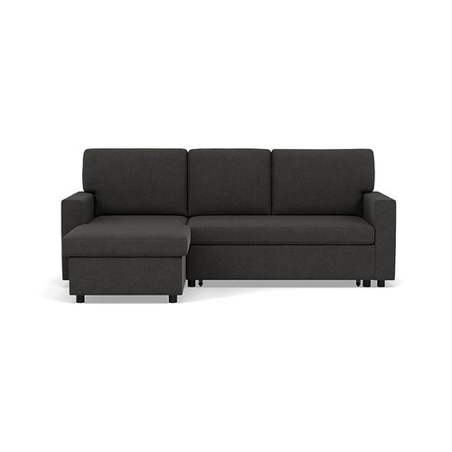 Meiya - Canapé D'angle Réversible 4 Places Convertible Avec Coffre En Tissu