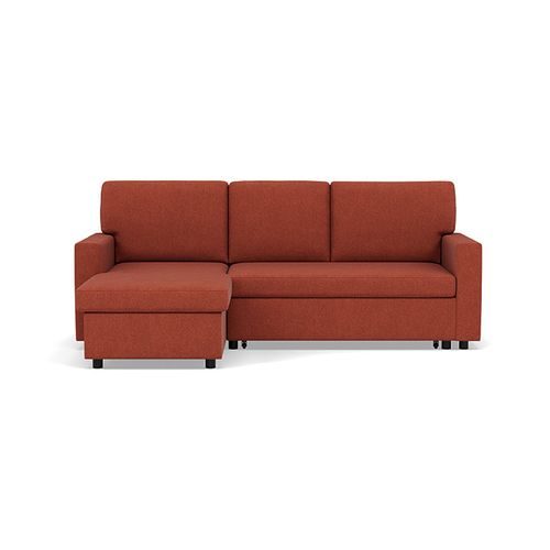 Meiya - Canapé D'angle Réversible 4 Places Convertible Avec Coffre En Tissu