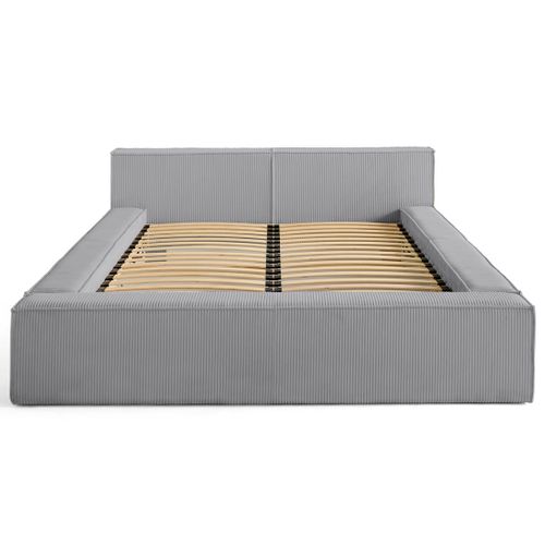 Stella - Lit Coffre - 140x190 Cm - Sommier Inclus - En Velours Côtelé