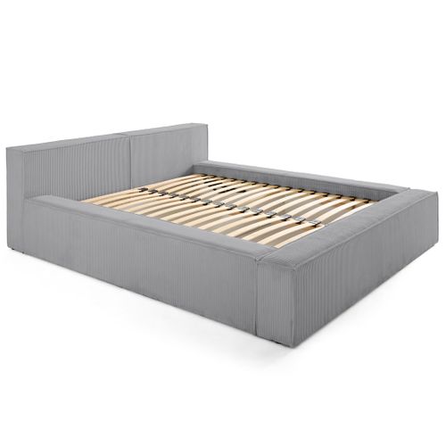 Stella - Lit Coffre - 140x190 Cm - Sommier Inclus - En Velours Côtelé