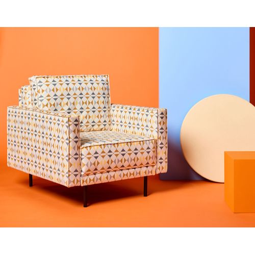 Charlie - Fauteuil Motif Graphique En Tissu