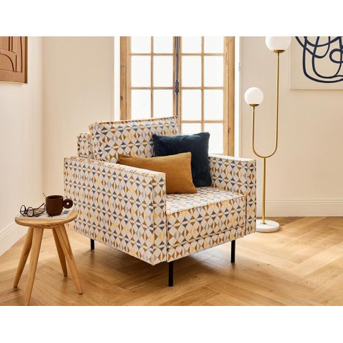 Charlie - Fauteuil Motif Graphique En Tissu