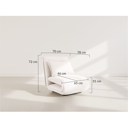 Candice - Banquette 1 Place Convertible Clic-clac En Velours Côtelé