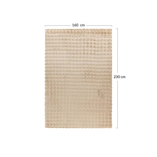 Sweety - Tapis - 160x230 Cm - En Fausse Fourrure Taupe