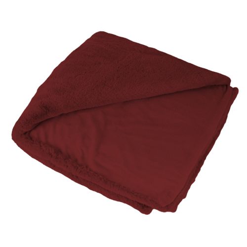Joy - Plaid - 150x200cm - En Fausse Fourrure Rouge
