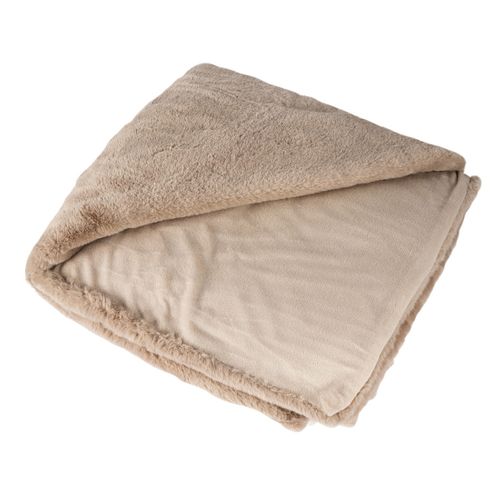 Joy - Plaid - 150x200cm - En Fausse Fourrure Taupe
