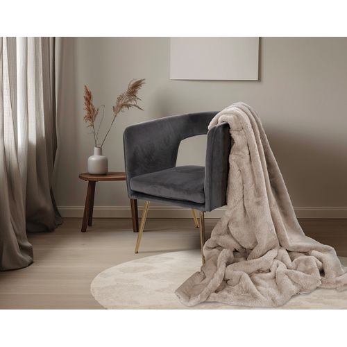 Joy - Plaid - 150x200cm - En Fausse Fourrure Latte