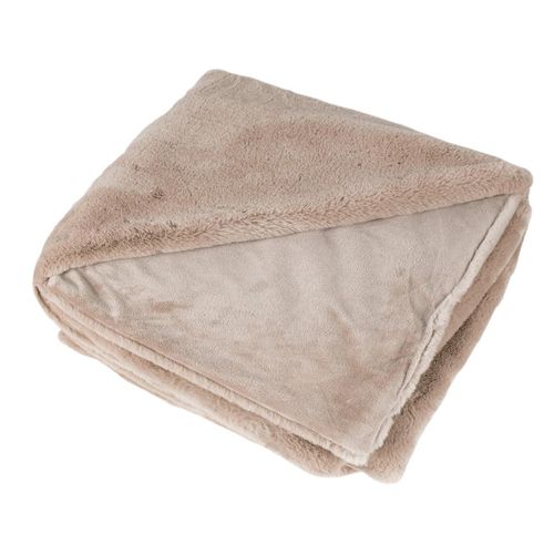 Joy - Plaid - 150x200cm - En Fausse Fourrure Latte