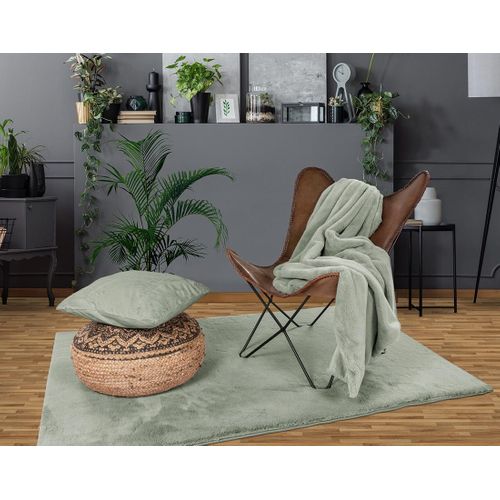 Joy - Plaid - 150x200cm - En Fausse Fourrure Vert Sauge