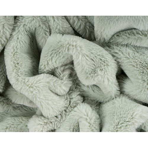 Joy - Plaid - 150x200cm - En Fausse Fourrure Vert Sauge