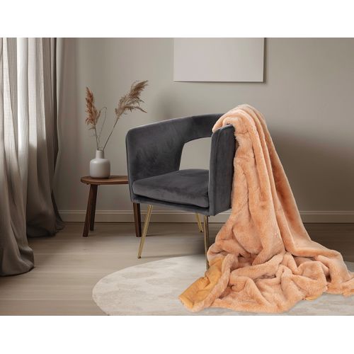 Joy - Plaid - 150x200cm - En Fausse Fourrure Corail