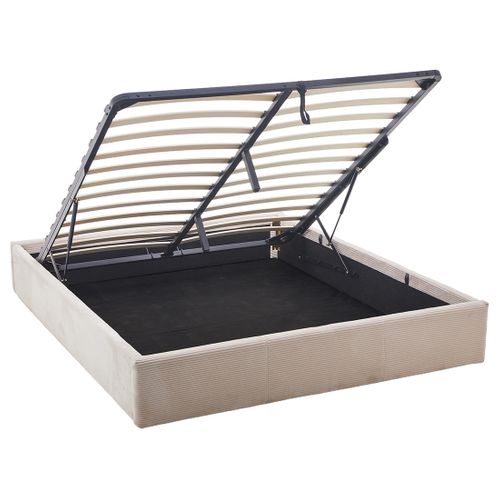 Isa - Lit Coffre - 160x200 Cm - En Velours Côtelé