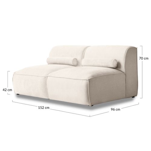 Felix - Canapé Modulable 2 Places En Tissu Texturé