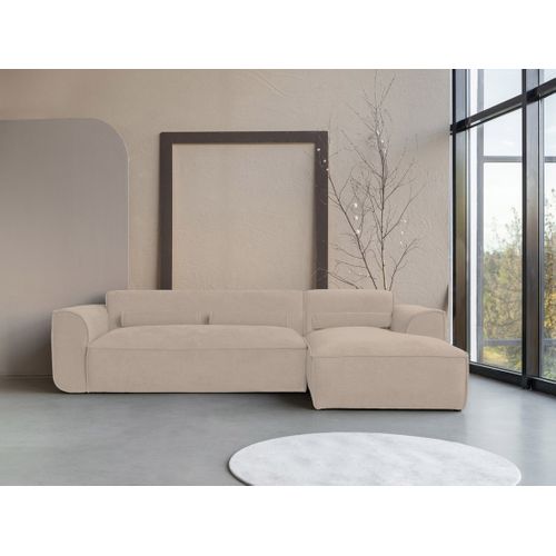 Felix - Canapé Modulable D'angle Droit 4 Places En Tissu Texturé